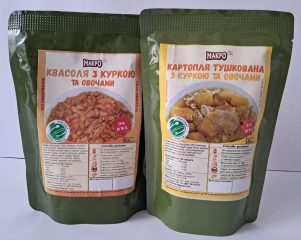 картопля та квасоля з м'ясом